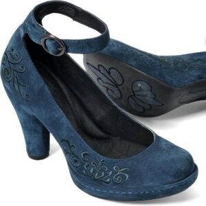 Born Crown Teal Suede Heel